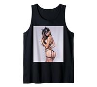 Hot Girl on T-shirt for Men - Sexy Bad Kitty Pinup Girl Tank Top