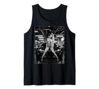 Hot Girl on T-Shirt for Men - Sexy Blonde Bombshell & Car BW Tank Top