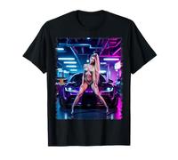 Hot Girl on T-Shirt for Men - Sexy Blonde Bombshell & Car T-Shirt