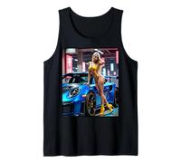 Hot Girl on T-shirt for Men - Sexy Blonde Girl & Exotic Car Tank Top