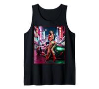 Hot Girl on T-shirt for Men - Sexy Half Asian Latina & Car Tank Top