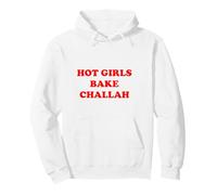 Hot Girls Bake Challah Baking Jewish Shabbat Candles Shalom Pullover Hoodie