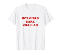 Hot Girls Bake Challah Baking Jewish Shabbat Candles Shalom T-Shirt