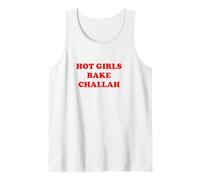 Hot Girls Bake Challah Baking Jewish Shabbat Candles Shalom Tank Top