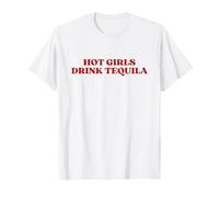 Hot Girls Drink Tequila Y2K Funny Cinco De Mayo Drinking T-Shirt