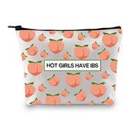 Hot Girls Have IBS Makeup Bag Irritable Bowel Syndrome Awareness Gift IBS Warrior Gift Chronic Illness Gift IBS Cosmetic Bag (HOT Girls Have IBS ku)