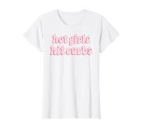 Hot Girls Hit Curbs Value Graphic T-Shirt, Women, White, XS