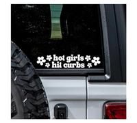 Hot Girls Hit Curbs with Small Stars Vinyl Decals and Stickers Car Styling Vinyl Windows Bumper Decoration Labels(White,15CM_Stars)