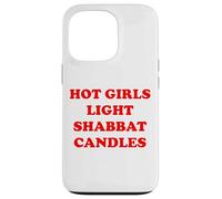 Hot Girls Light Shabbat Candles Good Shabbos Challah Shalom Case for iPhone 13 Pro