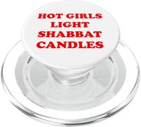 Hot Girls Light Shabbat Candles Good Shabbos Challah Shalom PopSockets PopGrip for MagSafe