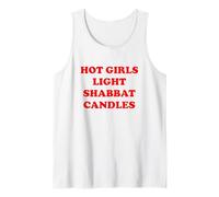 Hot Girls Light Shabbat Candles Good Shabbos Challah Shalom Tank Top