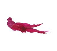 Hot Glitter Bird With Clip 23Cm 4 Pack - Pink