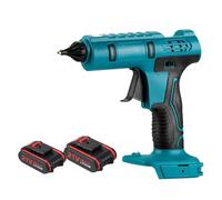 Hot Glue Gun 600W Cordless Hot Melt Glue Gun Anti Scald Rechargeable with 2pcs 11mm Glue Sticks Home DIY Repair Tool for 18V Battery Its Compact and Lightweight (Color : Gun with 2 Battery)