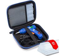 Hot Glue Gun Kit, 40 Glue Sticks for Mini Glue Guns with Hardshell Carrying Case for School Crafts DIY Arts, Quick Home Repairs, Home School Project and Festival Decorations (20W)