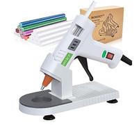 Hot Glue Gun Kit, MONVICT 40W Mini Glue Gun with Fine Tip & 30 Glue Sticks, Suction Cups Stand & Anti Stick Silicone Mat, On/Off Switch Design for DIY, Crafts, Home School Project…