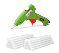 Hot Glue Gun, Mini Glue Gun for Crafting, 50pcs 7mm Glue Gun Sticks, Fast Heating,for Kids Crafts,Christmas DIY,Card, Plastic, Fabric, Home Office Repairing,20W (Green)