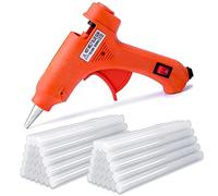 Hot Glue Gun, Mini Glue Gun for Crafting, 50pcs 7mm Glue Gun Sticks, Fast Heating,for Kids Crafts,Christmas DIY,Card, Plastic, Fabric, Home Office Repairing,20W (Orange)