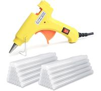 Hot Glue Gun, Mini Glue Gun for Crafting, 50pcs Glue Sticks, Fast Heating,for Kids Crafts,Christmas DIY,Card, Plastic, Fabric, Home Office Repairing,20W,Yellow