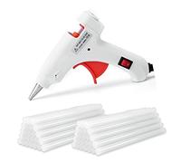 Hot Glue Gun, Mini Glue Gun for Crafting, 50pcs Glue Sticks, Fast Heating,for Kids Crafts,Festival DIY,Card, Plastic, Fabric, Home Office Repairing,20W,White