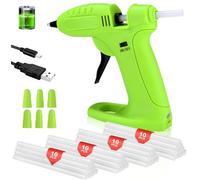 Hot Glue Gun Mini Hot Glue Guns with 40 Glue Sticks 7 mm & 6 Silicone Finger Sleeves for School DIY Art Children Small Crafts Quick Repairs