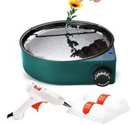 Hot Glue Melting Pot, Electric Floral Dipping Skillet Kit for Crafts with Premium 40 Glue Sticks and Mini Gun 20W for DIY Arts&Crafts
