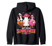 Hot Goose Summerween Spooky Beach Halloween Costume Vibes Zip Hoodie