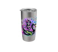 Hot Goth Summer Goth Clothes Summer Tee Mermaid Skeleton Stainless Steel Insulated Tumbler
