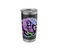 Hot Goth Summer Goth Clothes Summer Tee Mermaid Skeleton Stainless Steel Insulated Tumbler