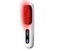 Hot Hair Brush - Hair Straightening Comb | Wireless 3 Modes Touch Screen Adjustable Styler for Travel Volume Curls Detangling Women Teens Salon Outdoor Home