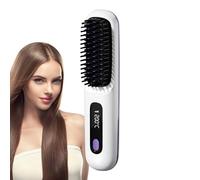 Hot Hair Brush, Hair Straightening Comb | Wireless Touch Screen 3 Modes Adjustable for Styling Volume Curls Detangling Home Outdoor Travel