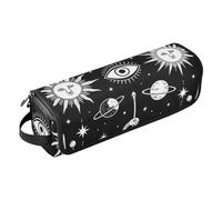Hot Hair Tools Travel Bag with Heat Resistant Mat Galaxy Gothic Black and White Waterproof Flat Curling Irong Travel Organizer for Curling Iron Straightener Flat Hair Dryer Trave Case for