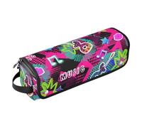 Hot Hair Tools Travel Bag with Heat Resistant Pad Portable Hair Styling Tool Organizer for Hot Tools Curling Iron Flat Irons Hair Volumizer Styler, 1970s Disco Retro Grunge Graffiti Portable