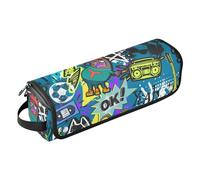 Hot Hair Tools Travel Bag with Iron Mat Dustproof Travel Hair Straightener Bag for Flat Irons, Straighteners, Curling Irons, 1970s Disco Retro Grunge Graffiti Portable Travel Essentials