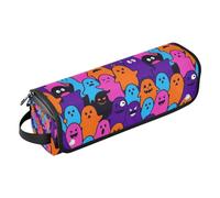 Hot Hair Tools Travel Bag with Iron Mat Heating Tools Travel Bag Organizer for Curling Iron Straightener Flat Hair Dryer,Colorful Halloween Ghosts Portable Organizer
