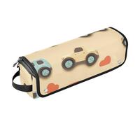 Hot Hair Tools Travel Bag with Iron Mat Portable Travel Carrying Case for Hot Tools Curling Iron Flat Irons Hair Volumizer Styler-Rainbow Monster Truck Car Terracotta