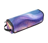 Hot Hair Tools Travel Bag with Iron Mat Waterproof Flat Curling Irong Travel Organizer for Flat Irons, Straighteners, Curling Irons, Peach Blue Purple Wave Fluid Art Style Portable Travel