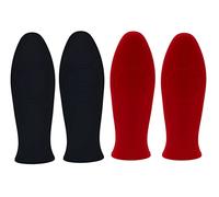 Hot Handle Holder,4PCS Silicone Hot Handle Holder Potholder Pan Handle Cover for Cast Iron Skillets Rubber Pot Handle Sleeve