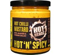 Hot-Headz! Hot n Spicy Mustard Jalapeno & Serrano Chilli 250g Jar Perfect for Hot Dogs, Roast Potatoes, Chicken Slices, Mashed Potato. Add A Spicy Kick to Any Dish. A Great Gift for Mustard Lovers