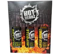 Hot Headz - Hot Sauce Gift Set Including 3x 148ml Hot Chilli Spicy Sauces. Selection Box For Any Dishes and Snacks. All Natural Flavours, Ideal As A Marinade And For Dipping.