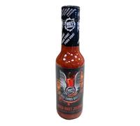 Hot Headz! Who Dares Burns Crushed Ghost Pepper Naga Bhut Jolokia Chilli Sauce. Hot Sauce with Habanero & Ghost Chilli for Dipping & Spice. Great Gift for Hot Sauce Lovers. (148ml)