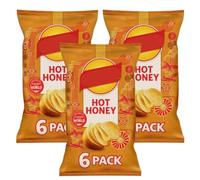Hot Honey Flavour Potato Crisps, 6 Pack x 25g, Pack Of 3, No Added MSG or Artificial Colours, Suitable for Vegetarians