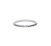 HOT JEWELRY BOX Rhodium Plated Tennis Bracelet - Fashionable Women's Accessory, Memory Wire Stretchable, Timeless Elegance for the Woman with Zirconia Stones - Ideal for Moms, Ladies, 8 mm, Stone