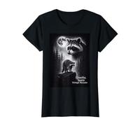 Hot Jimothy Summer Raccoon Seattle Value Graphic T-Shirt, Women, Black, XS