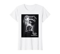 Hot Jimothy Summer Raccoon Seattle Value Graphic T-Shirt, Women, White, XS