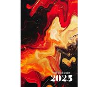 Hot lava Dynamic 6x9 Notebook: fiery, explosion, backgrounds, smoke, warm, glow, inferno, texture, valentine, yellow, light, flames, red, burning, burn