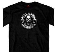 Hot Leathers 2nd Amendment 100% Cotton Double Sided Printed Biker T-Shirt Black