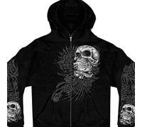 Hot Leathers Mens Motorcycle GMZ4356 Sweet Demise Black Hoodie, Black, Medium