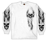 Hot Leathers Mens Motorcycle Novelty t Shirts, White, XX-Large