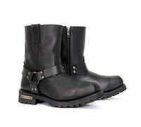 Hot Leathers Men's Premium Leather Motorcycle Boots BTM Collection - 8 W