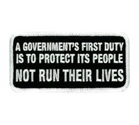 Hot Leathers Sew or Iron On Embroidered | A Governments First Duty Patch 4 Denim Leather Jacket & Vest | PPL9419-4W x 2H